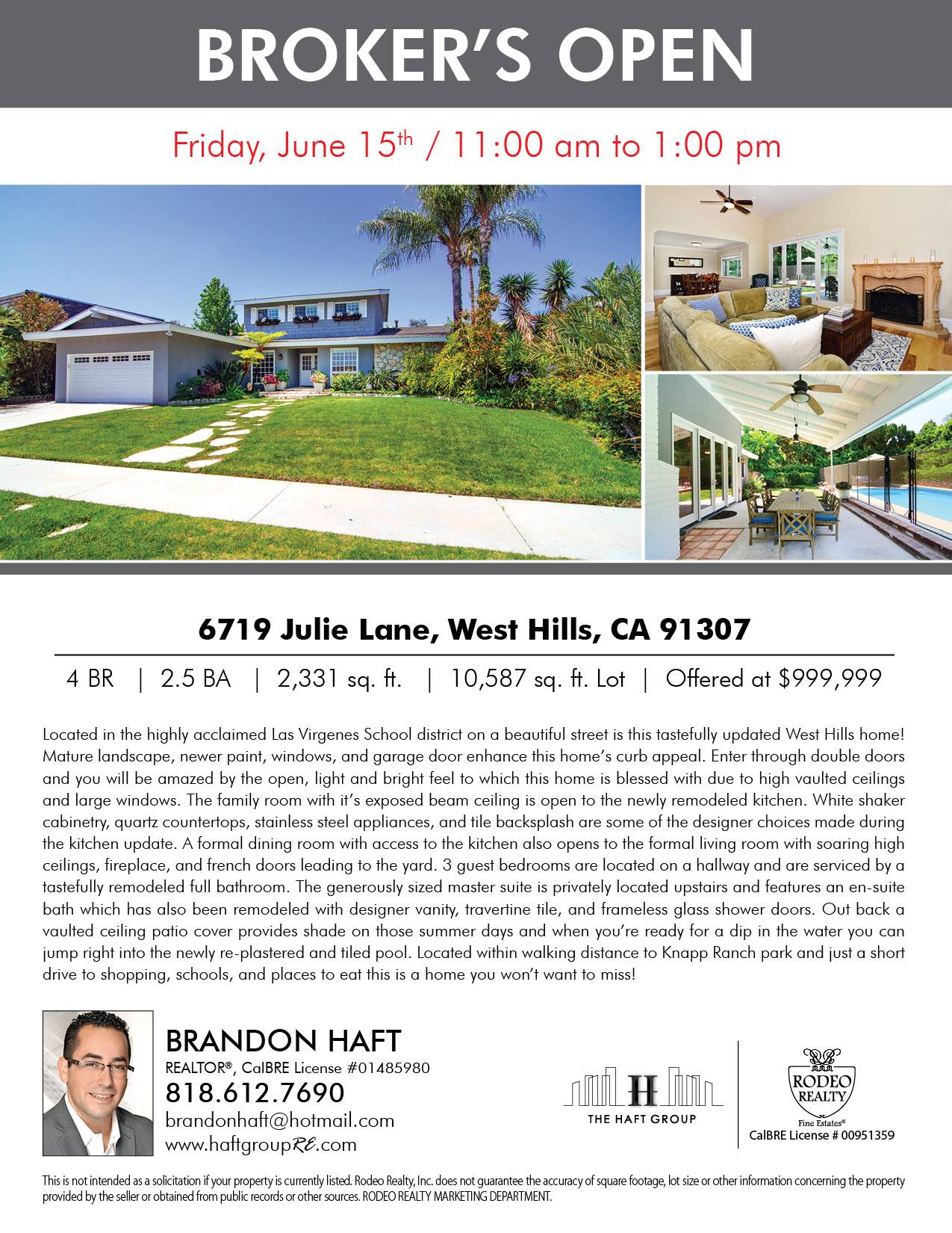 West Hills Home for sale